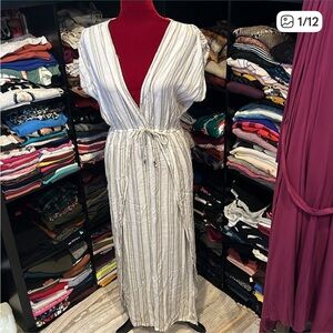 Elegant Striped Maxi Dress